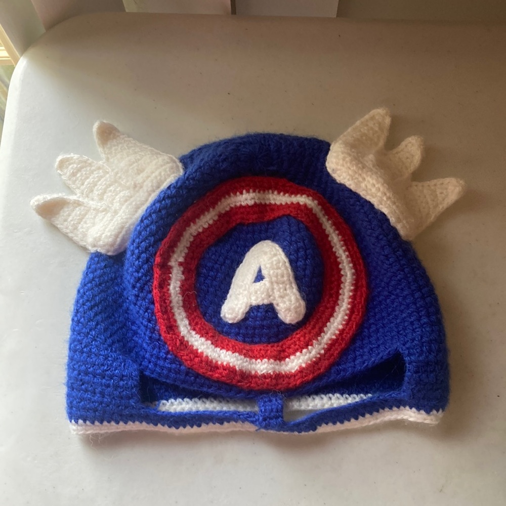 Hand Knit Marvel Avengers Winter Beanie Hat